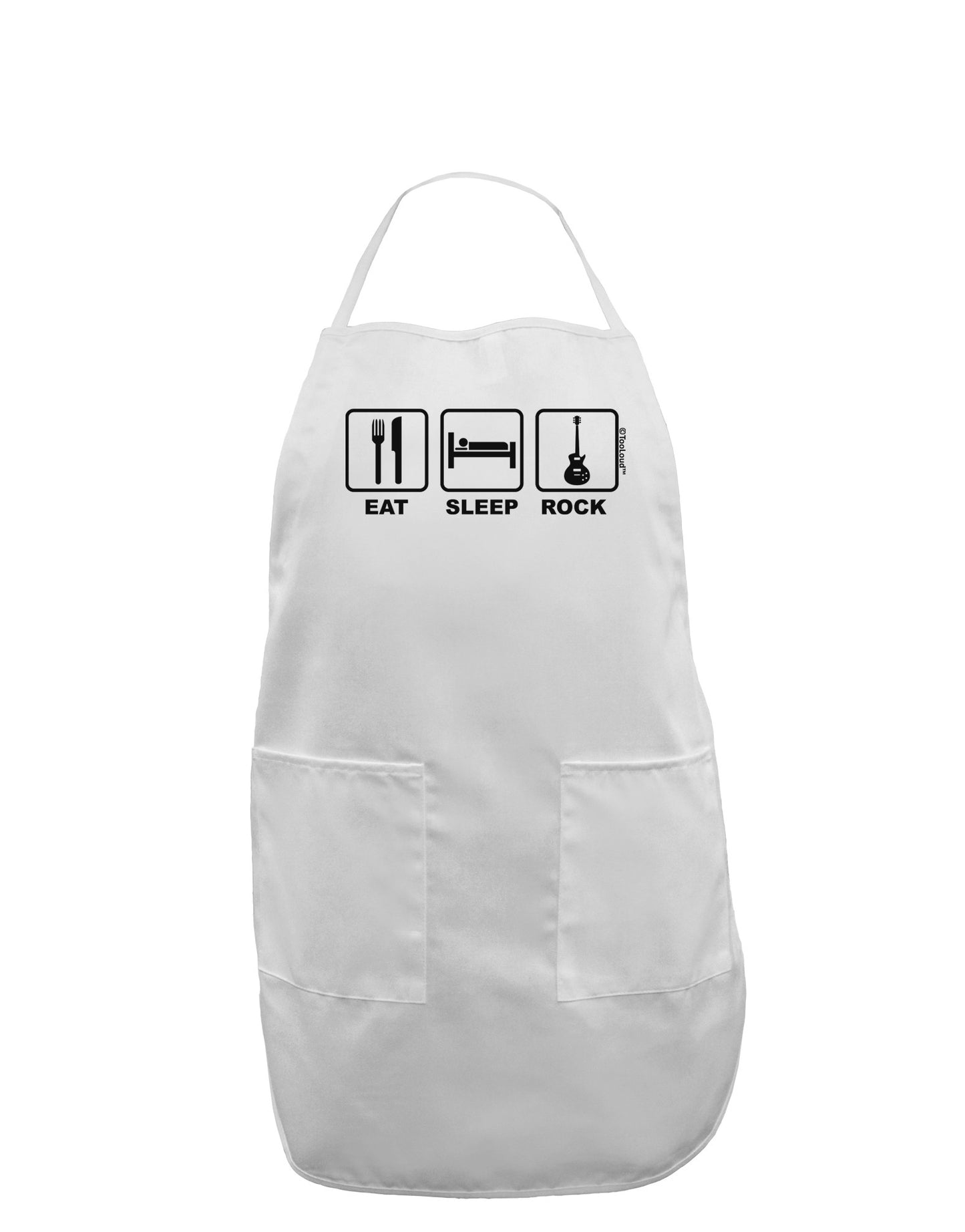 Eat Sleep Rock Design Adult Apron by TooLoud-Bib Apron-TooLoud-White-One-Size-Davson Sales