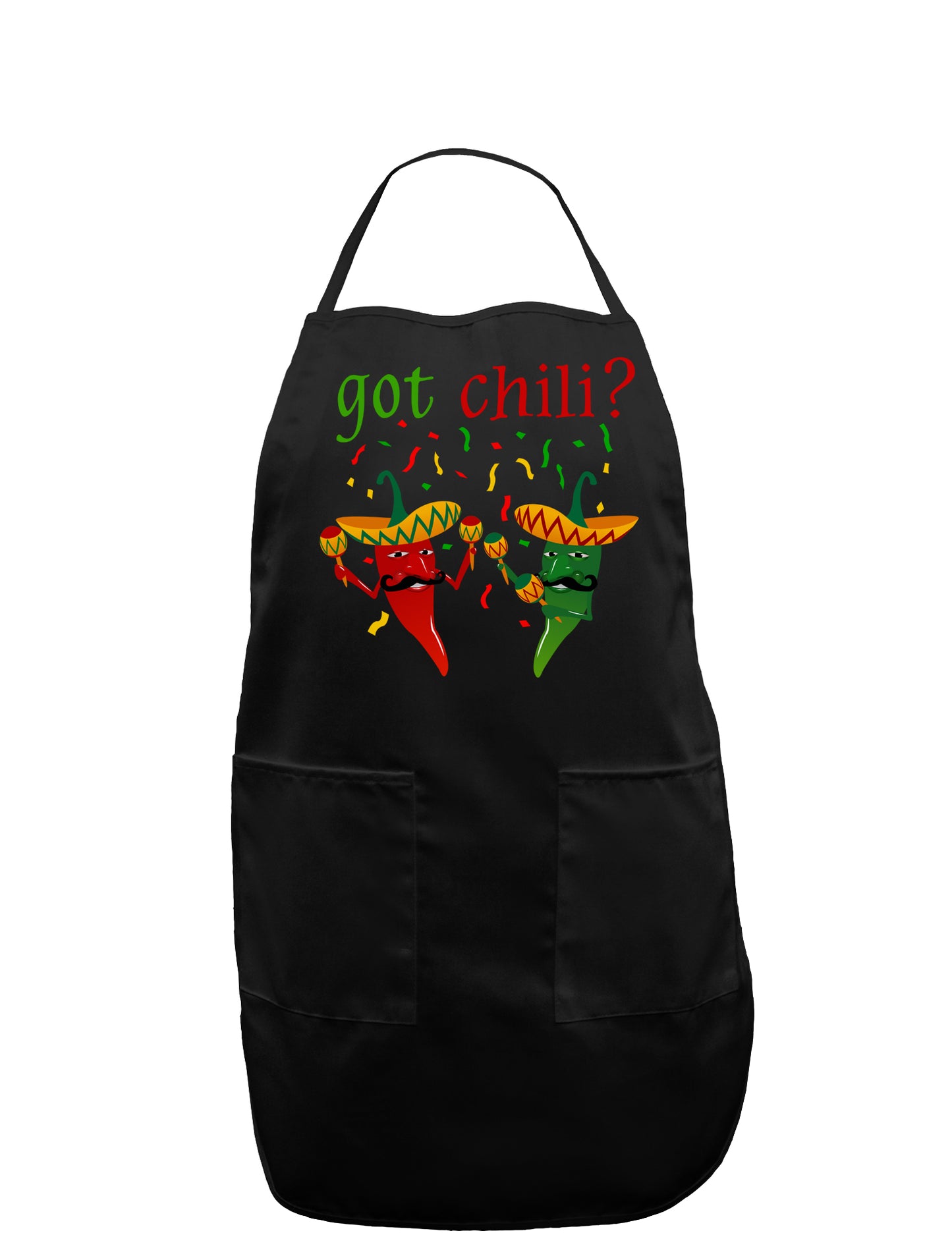 Got Chili Dark Adult Apron-Bib Apron-TooLoud-Black-One-Size-Davson Sales