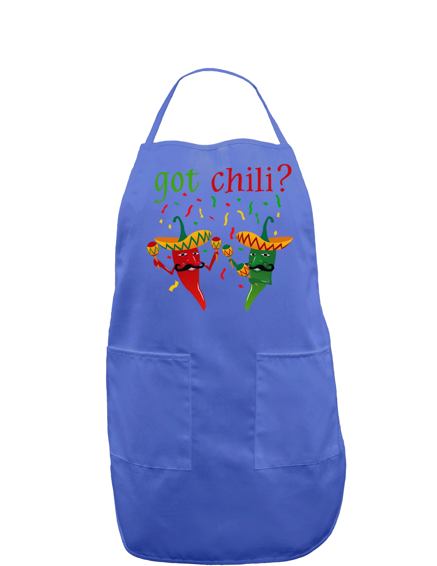 Got Chili Dark Adult Apron-Bib Apron-TooLoud-Faded Blue-One-Size-Davson Sales