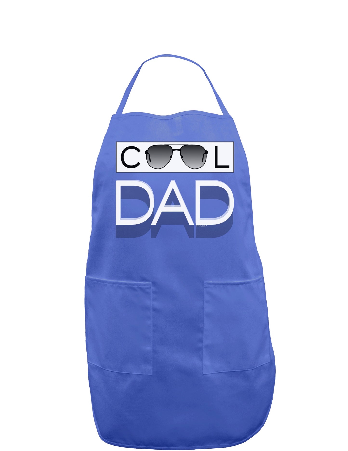 Cool Dad Dark Adult Apron-Bib Apron-TooLoud-Faded Blue-One-Size-Davson Sales