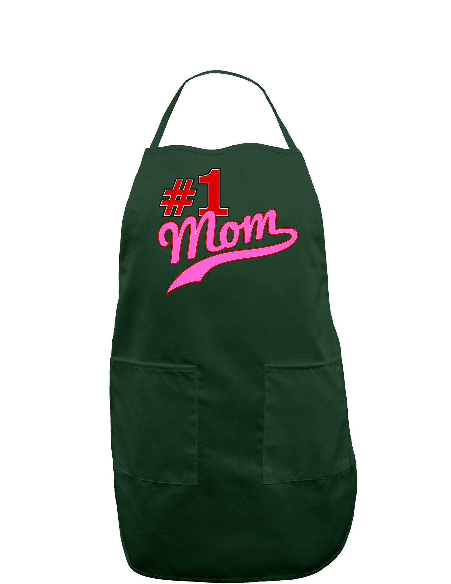 #1 Mom Dark Adult Apron-Bib Apron-TooLoud-Hunter-One-Size-Davson Sales