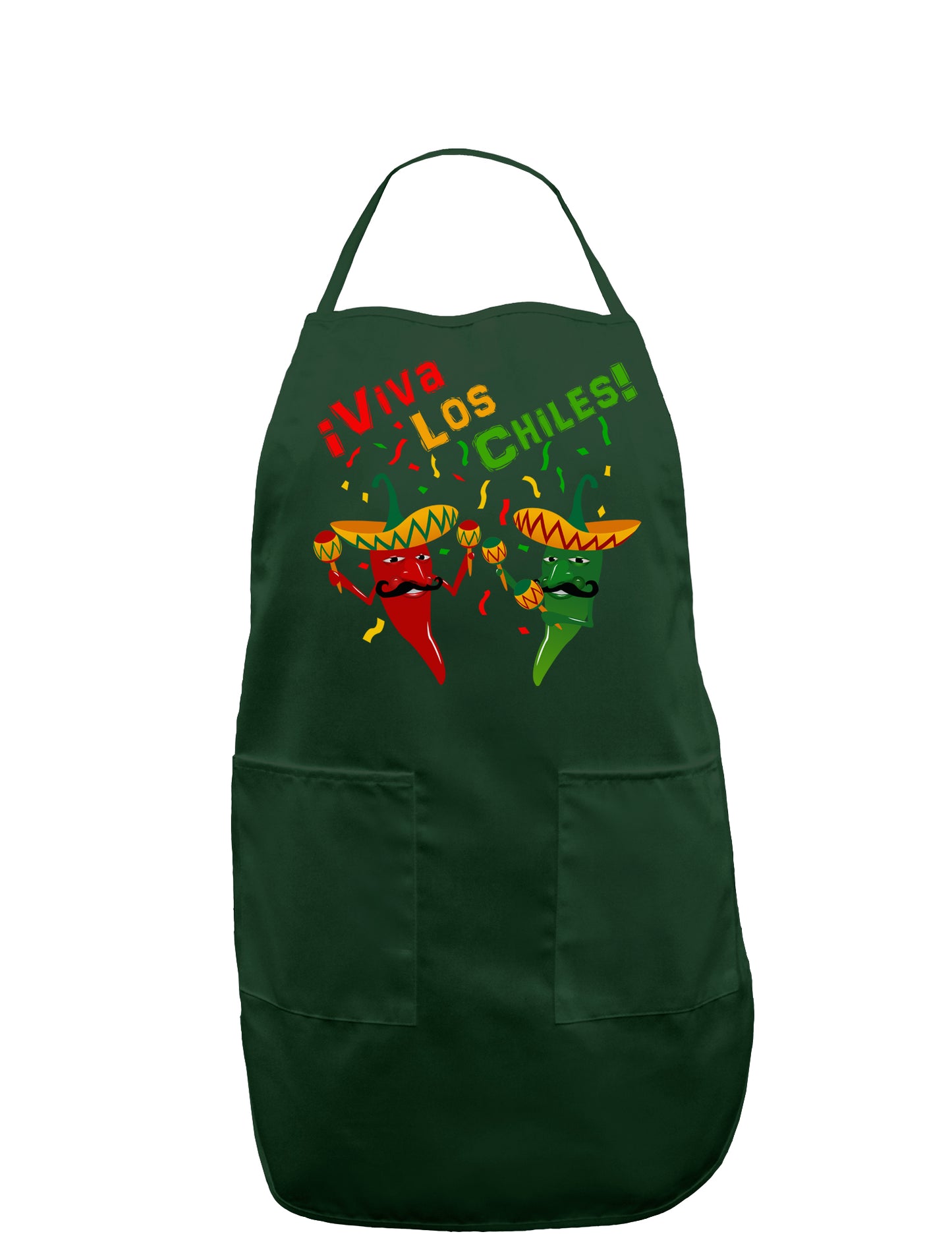 Viva Los Chiles Dark Adult Apron-Bib Apron-TooLoud-Hunter-One-Size-Davson Sales