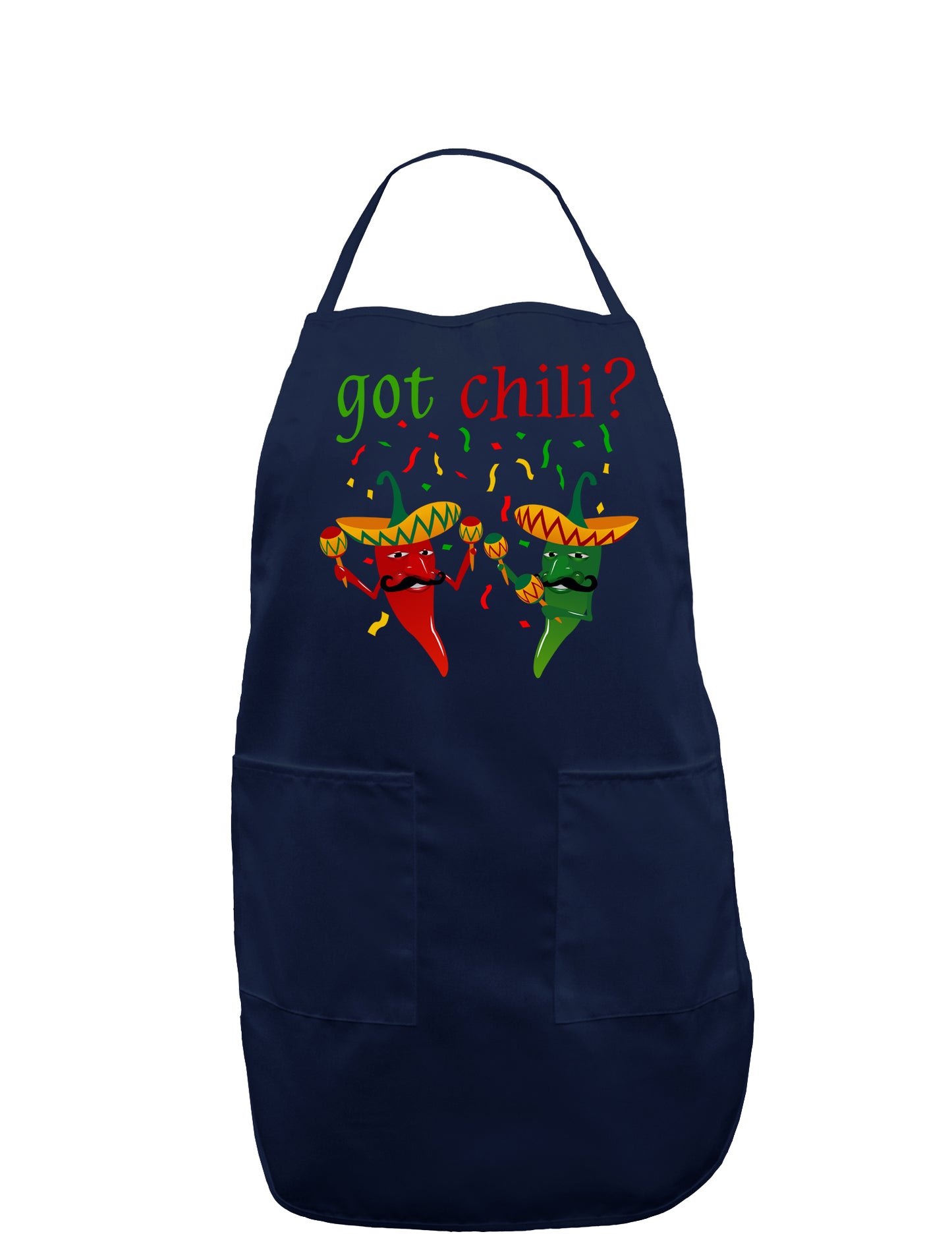 Got Chili Dark Adult Apron-Bib Apron-TooLoud-Navy-One-Size-Davson Sales
