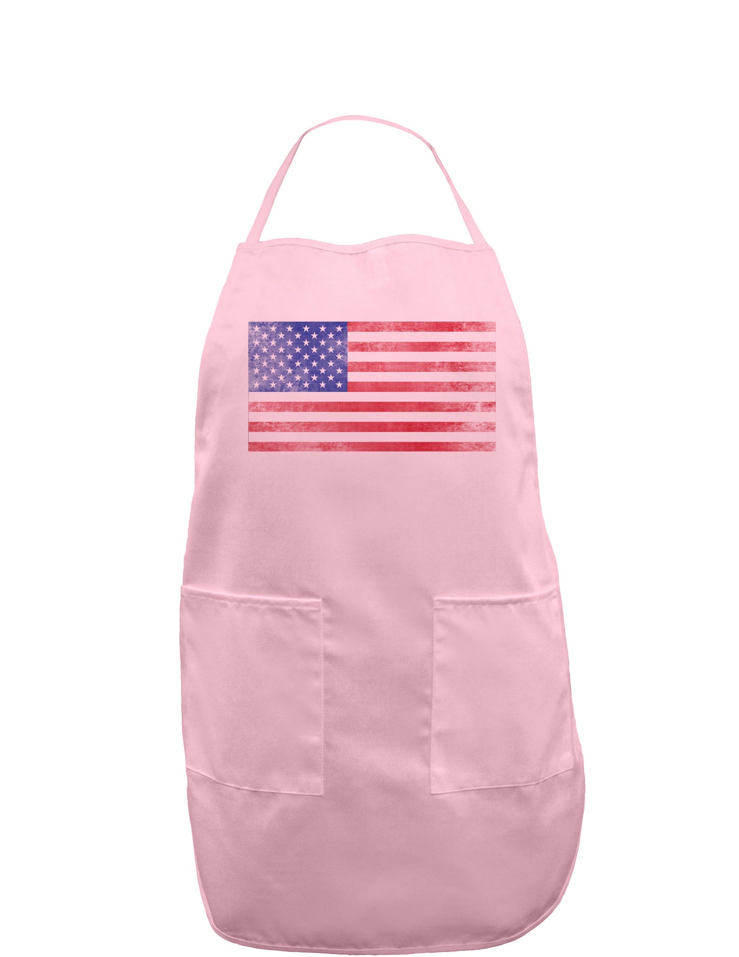 Weathered American Flag Adult Apron-Bib Apron-TooLoud-Light-Pink-One-Size-Davson Sales