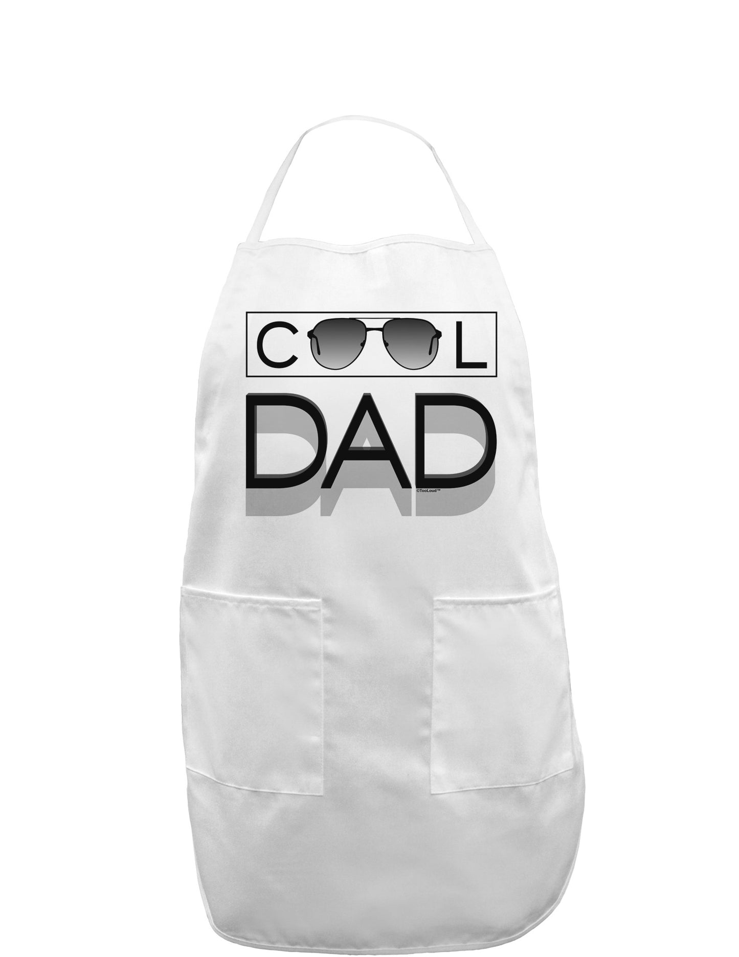 Cool Dad Adult Apron-Bib Apron-TooLoud-White-One-Size-Davson Sales