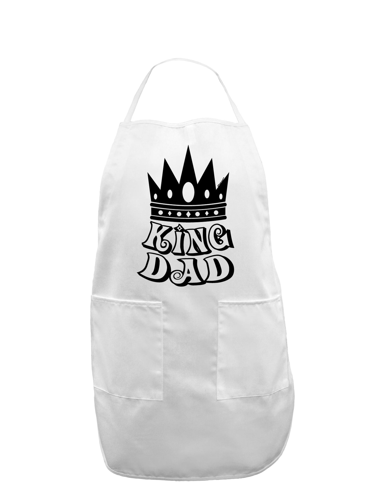 King Dad Adult Apron-Bib Apron-TooLoud-White-One-Size-Davson Sales