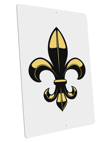 Golden Fleur de Lis Large Aluminum Sign 12 x 18" - Portrait-Aluminum Sign-TooLoud-12x18"-Davson Sales