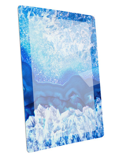 Blue Agate Geode Print Large Aluminum Sign 12 x 18" - Portrait-Aluminum Sign-TooLoud-12x18"-Davson Sales