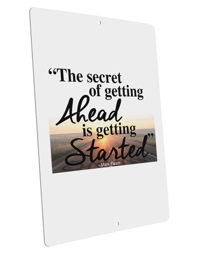 Getting Ahead Mark Twain Large Aluminum Sign 12 x 18" - Portrait-Aluminum Sign-TooLoud-12x18"-Davson Sales