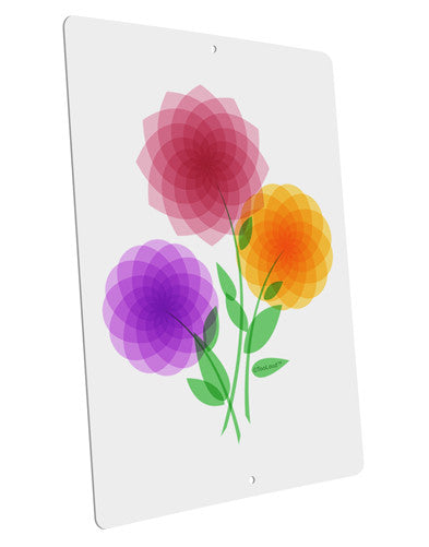 Crystal Dahlias Large Aluminum Sign 12 x 18" - Portrait-Aluminum Sign-TooLoud-12x18"-Davson Sales
