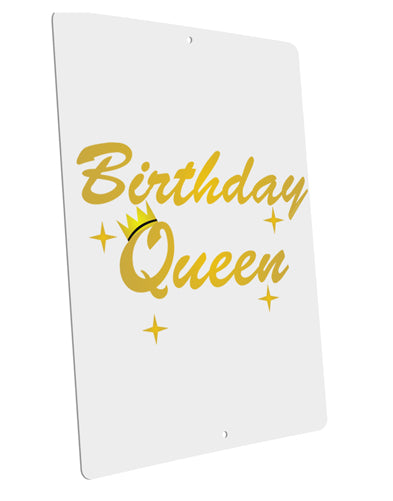 Birthday Queen Text Large Aluminum Sign 12 x 18" - Portrait by TooLoud-TooLoud-12x18"-Davson Sales