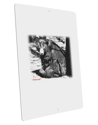 Creepy Black Bear Large Aluminum Sign 12 x 18" - Portrait-Aluminum Sign-TooLoud-12x18"-Davson Sales