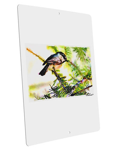 CO Chickadee Watercolor Large Aluminum Sign 12 x 18" - Portrait-Aluminum Sign-TooLoud-12x18"-Davson Sales