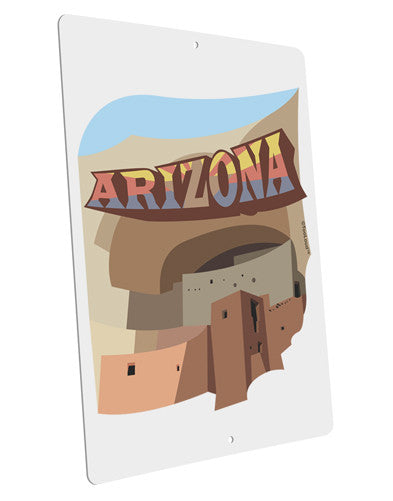 Arizona Montezuma Castle Large Aluminum Sign 12 x 18" - Portrait-Aluminum Sign-TooLoud-12x18"-Davson Sales