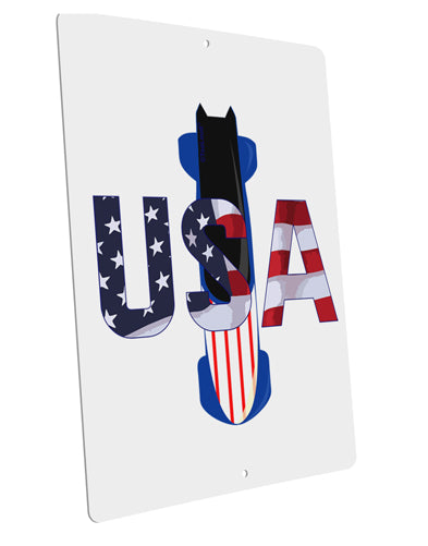 USA Bobsled Large Aluminum Sign 12 x 18" - Portrait by TooLoud-TooLoud-12x18"-Davson Sales