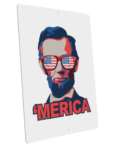 Lincoln Merica Large Aluminum Sign 12 x 18" - Portrait-Aluminum Sign-TooLoud-12x18"-Davson Sales