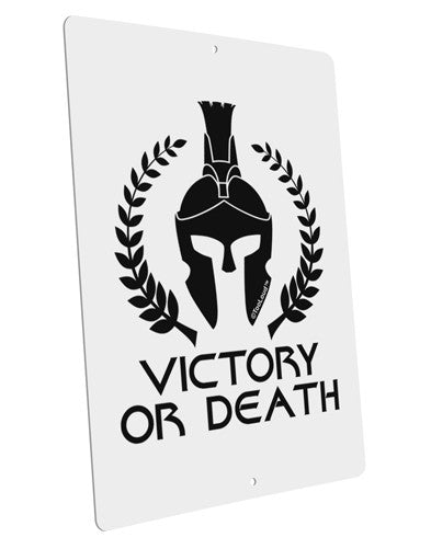 Spartan Victory Or Death Large Aluminum Sign 12 x 18" - Portrait-Aluminum Sign-TooLoud-12x18"-Davson Sales