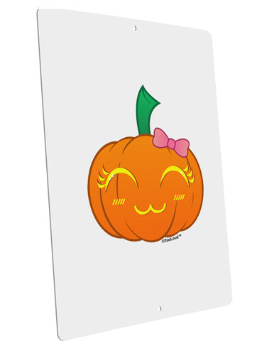 Kyu-T Face Pumpkin Large Aluminum Sign 12 x 18" - Portrait by TooLoud-TooLoud-12x18"-Davson Sales