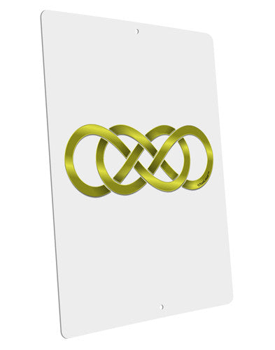 Double Infinity Gold Large Aluminum Sign 12 x 18" - Portrait-Aluminum Sign-TooLoud-12x18"-Davson Sales