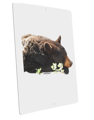 Laying Black Bear Cutout Large Aluminum Sign 12 x 18" - Portrait-Aluminum Sign-TooLoud-12x18"-Davson Sales