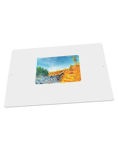 Castlewood Canyon Watercolor Large Aluminum Sign 12 x 18" - Landscape-Aluminum Sign-TooLoud-18x12"-Davson Sales