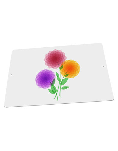 Crystal Dahlias Large Aluminum Sign 12 x 18" - Landscape-Aluminum Sign-TooLoud-18x12"-Davson Sales