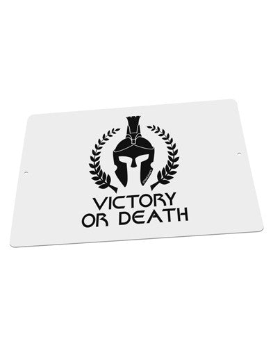 Spartan Victory Or Death Large Aluminum Sign 12 x 18" - Landscape-Aluminum Sign-TooLoud-18x12"-Davson Sales