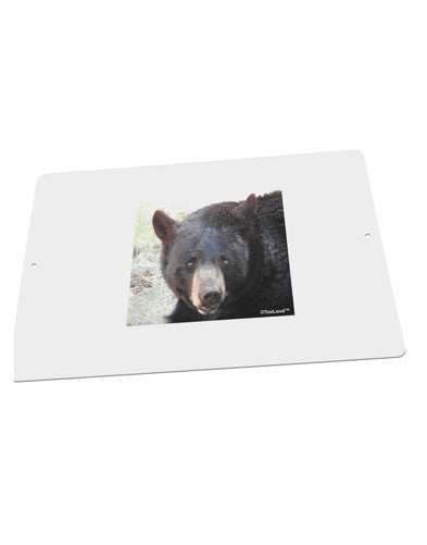 Staring Black Bear Large Aluminum Sign 12 x 18" - Landscape-Aluminum Sign-TooLoud-18x12"-Davson Sales