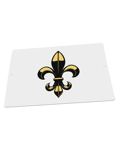 Golden Fleur de Lis Large Aluminum Sign 12 x 18" - Landscape-Aluminum Sign-TooLoud-18x12"-Davson Sales