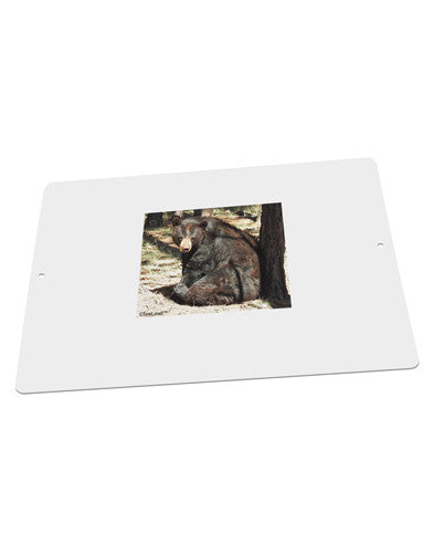 Sad Black Bear Large Aluminum Sign 12 x 18" - Landscape-Aluminum Sign-TooLoud-18x12"-Davson Sales