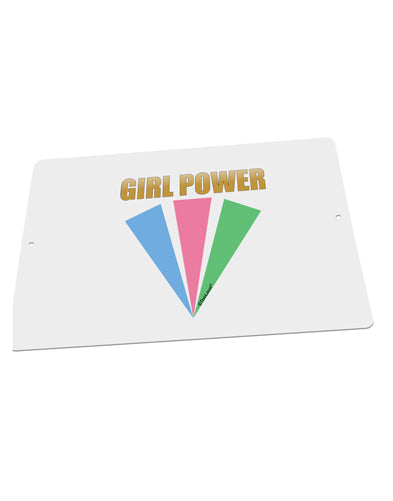 Girl Power Stripes Large Aluminum Sign 12 x 18" - Landscape by TooLoud-TooLoud-18x12"-Davson Sales