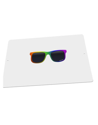 Pride Rainbow Glasses Large Aluminum Sign 12 x 18" - Landscape by TooLoud-TooLoud-18x12"-Davson Sales