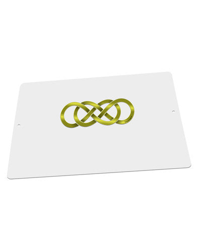 Double Infinity Gold Large Aluminum Sign 12 x 18" - Landscape-Aluminum Sign-TooLoud-18x12"-Davson Sales