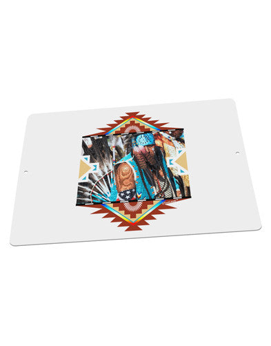 Native American Dancer 2 Large Aluminum Sign 12 x 18" - Landscape-Aluminum Sign-TooLoud-18x12"-Davson Sales