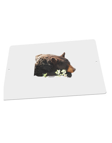Laying Black Bear Cutout Large Aluminum Sign 12 x 18" - Landscape-Aluminum Sign-TooLoud-18x12"-Davson Sales