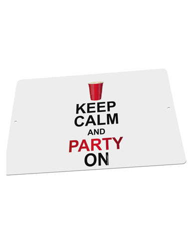 Keep Calm - Party Beer Large Aluminum Sign 12 x 18" - Landscape by TooLoud-TooLoud-18x12"-Davson Sales