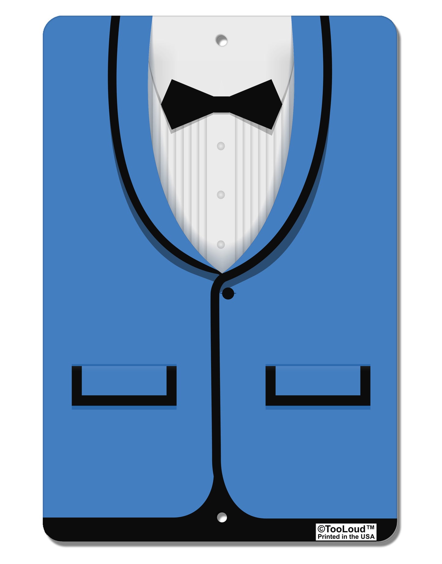 Blue Tuxedo Suit Costume Aluminum 8 x 12" Aluminum Sign All Over Print-Aluminum Sign-TooLoud-White-Davson Sales