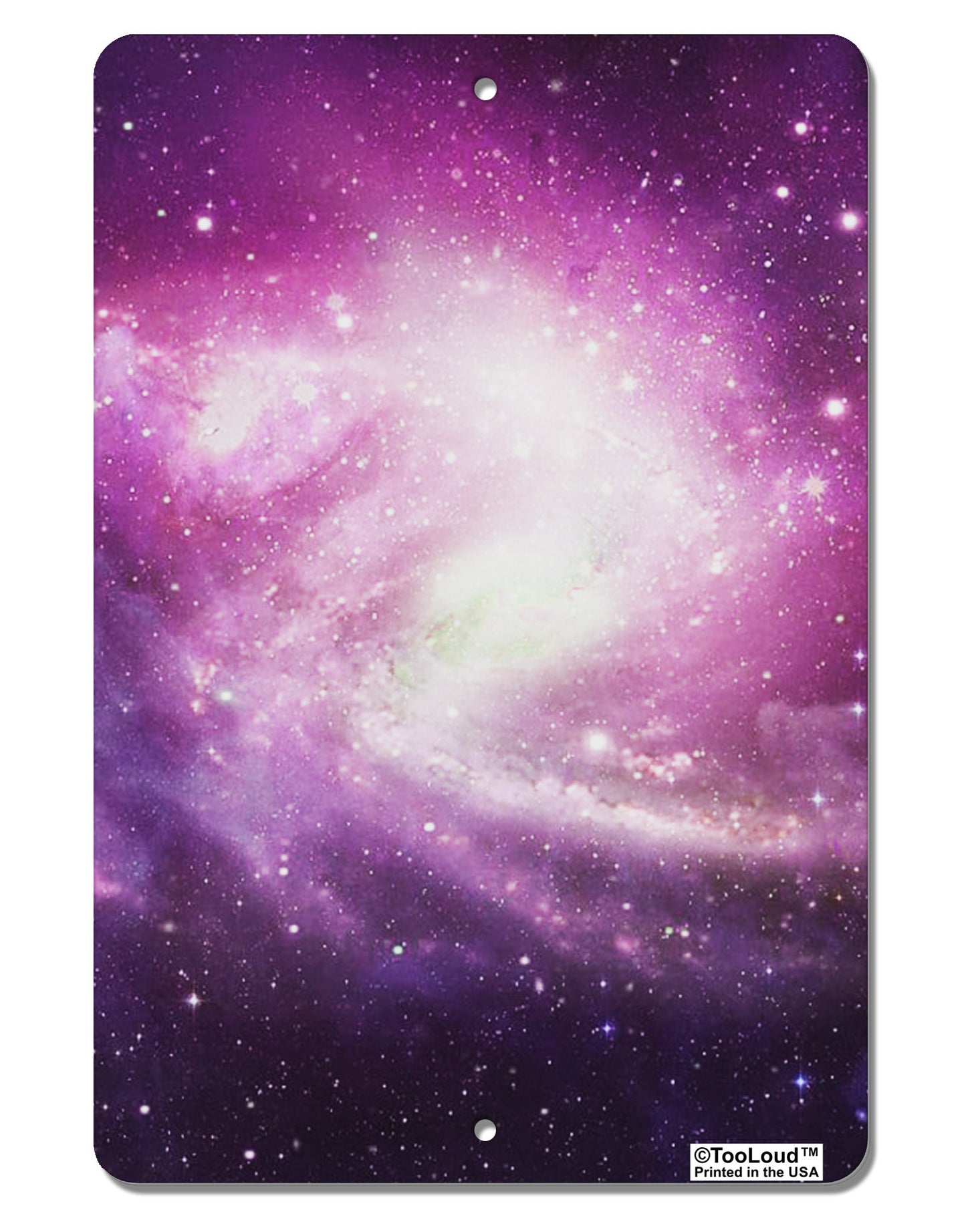 Purple Galaxy AOP Aluminum 8 x 12" Aluminum Sign All Over Print-Aluminum Sign-TooLoud-White-Davson Sales