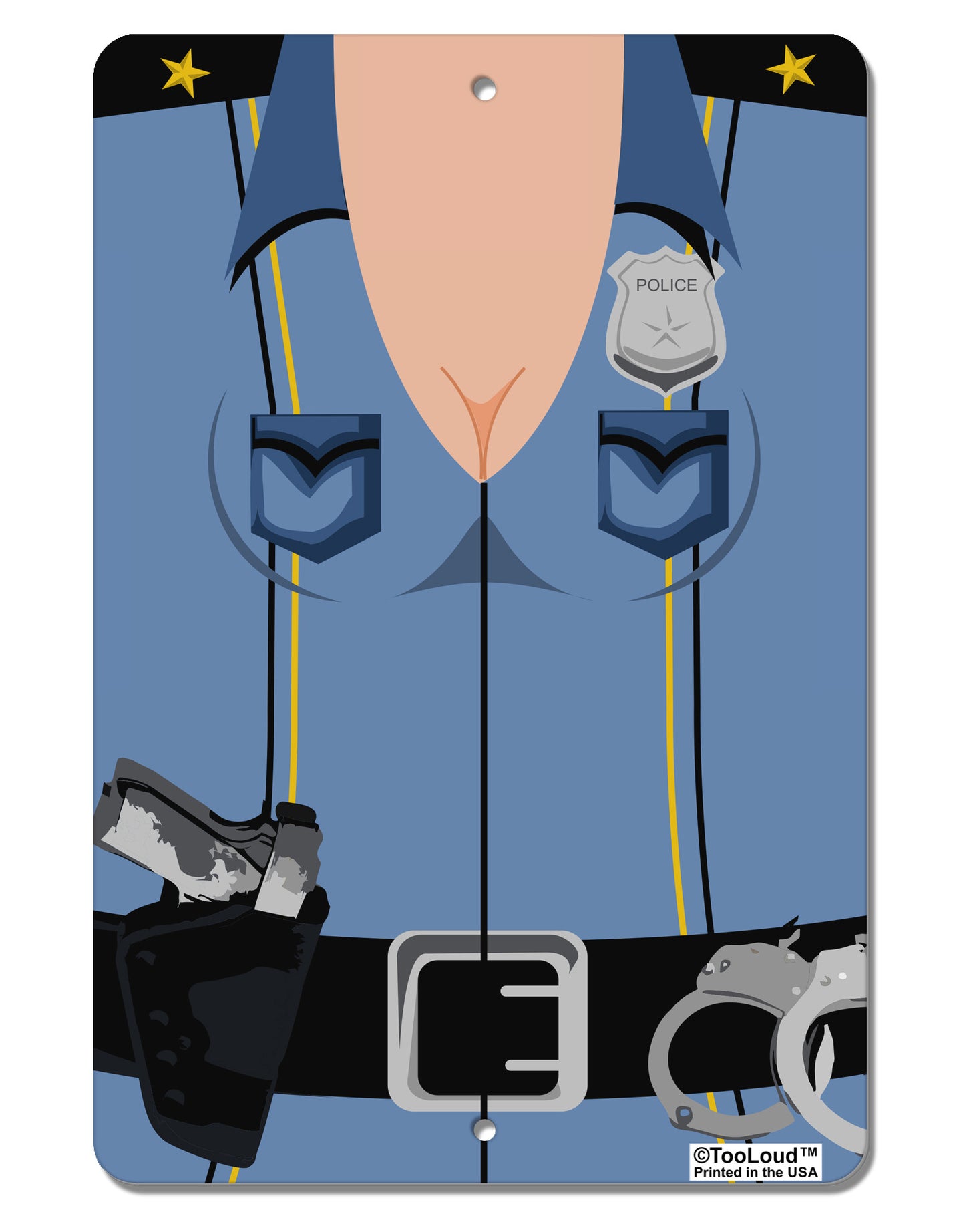 Sexy Cop AOP Aluminum 8 x 12" Aluminum Sign All Over Print-Aluminum Sign-TooLoud-White-Davson Sales