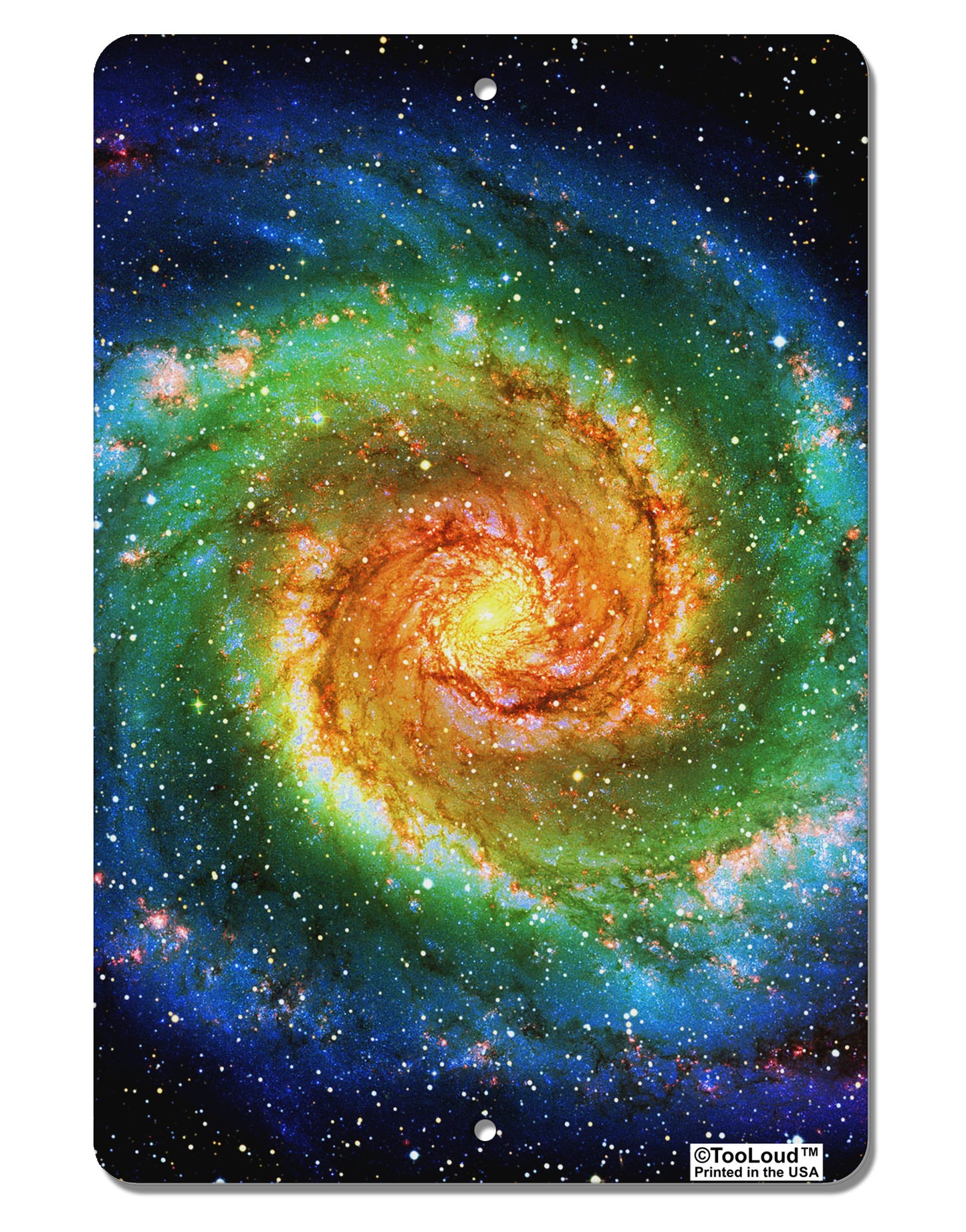 Rainbow Tie Dye Galaxy Aluminum 8 x 12" Aluminum Sign All Over Print-Aluminum Sign-TooLoud-White-Davson Sales