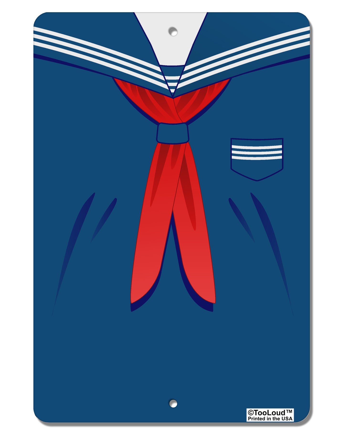 School Uniform Costume - Blue Aluminum 8 x 12" Aluminum Sign All Over Print-Aluminum Sign-TooLoud-White-Davson Sales
