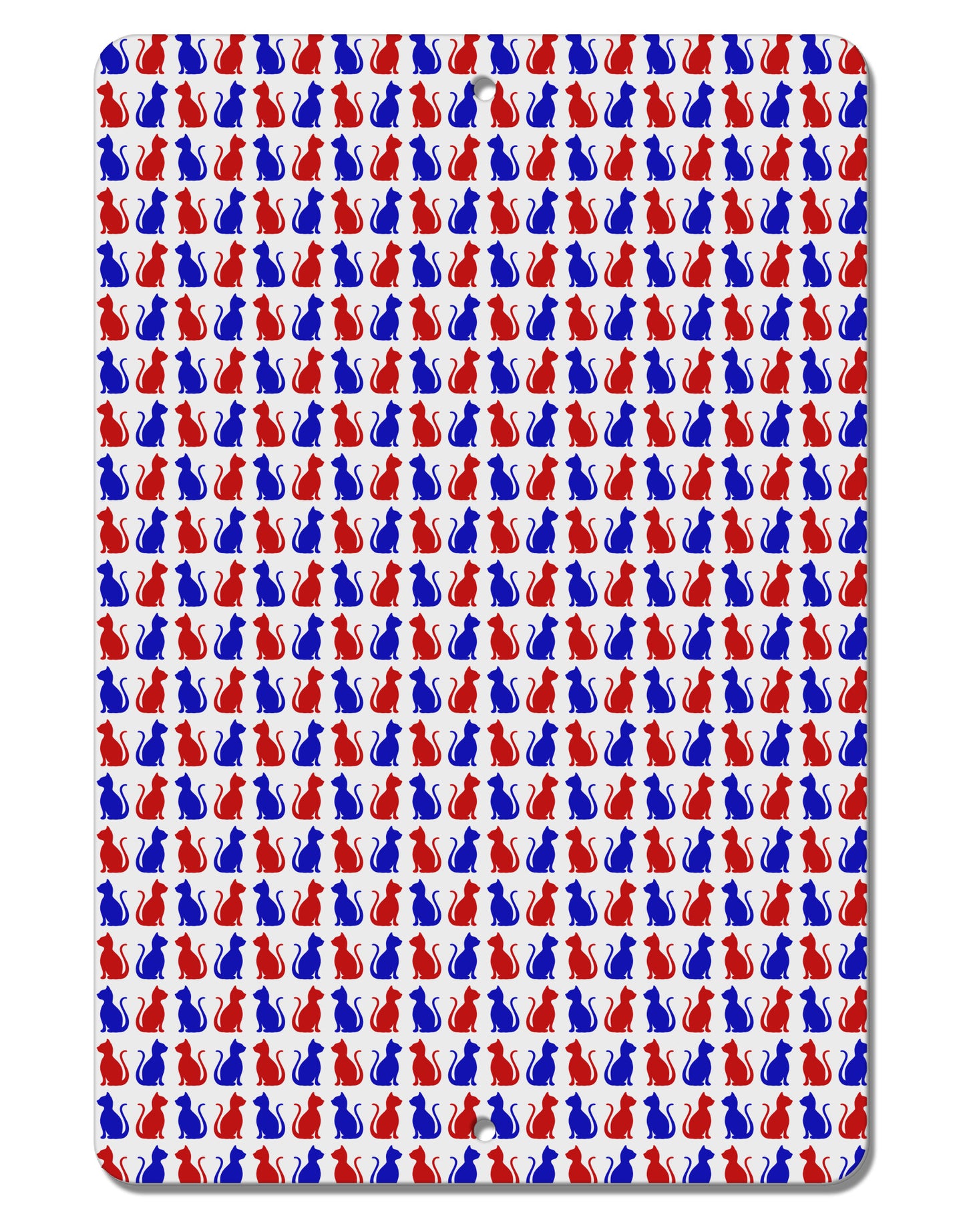 Patriotic Cat Pattern Aluminum 8 x 12" Aluminum Sign All Over Print-Aluminum Sign-TooLoud-White-Davson Sales