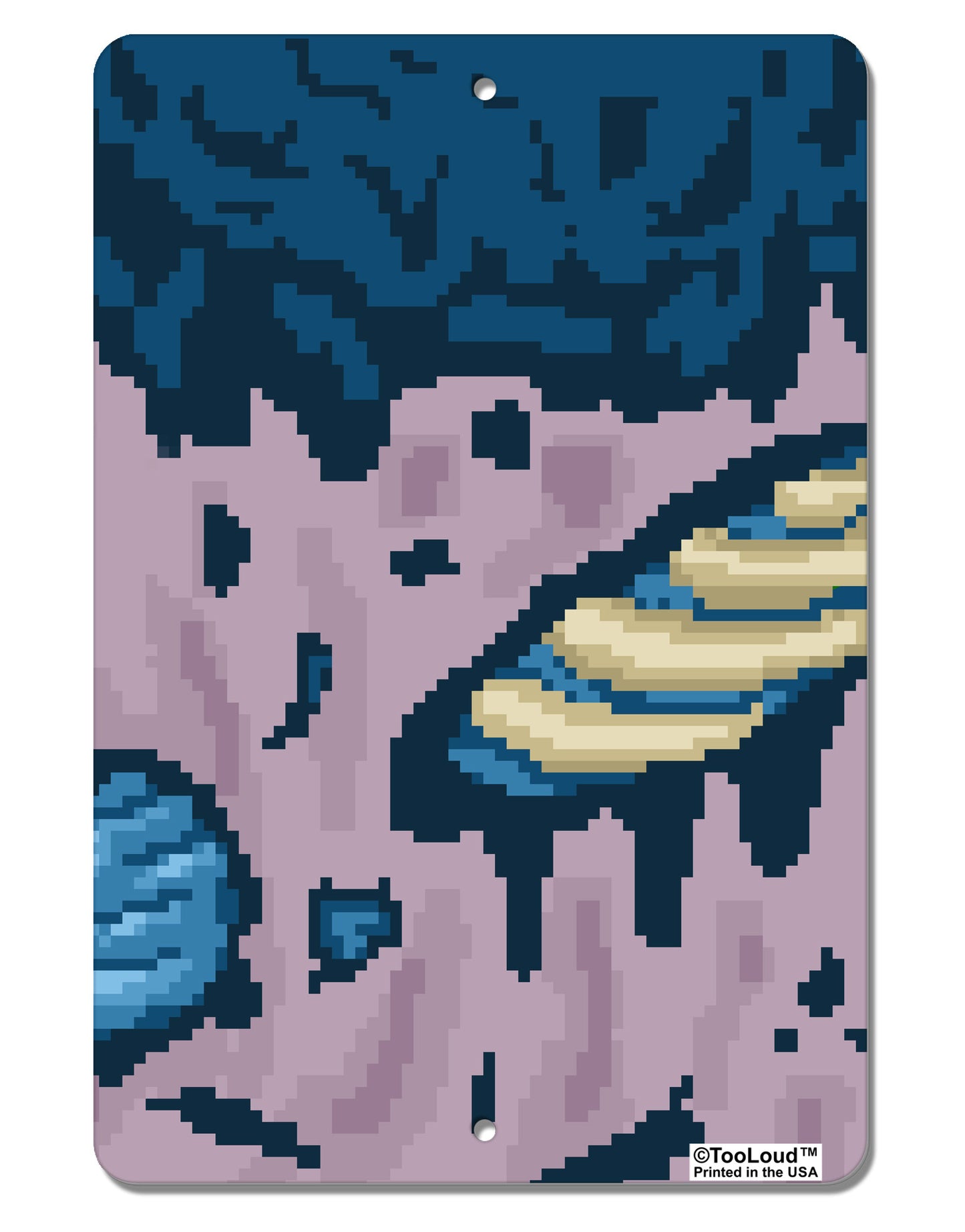 Pixel Zombie Costume Blue Aluminum 8 x 12" Aluminum Sign All Over Print-Aluminum Sign-TooLoud-White-Davson Sales