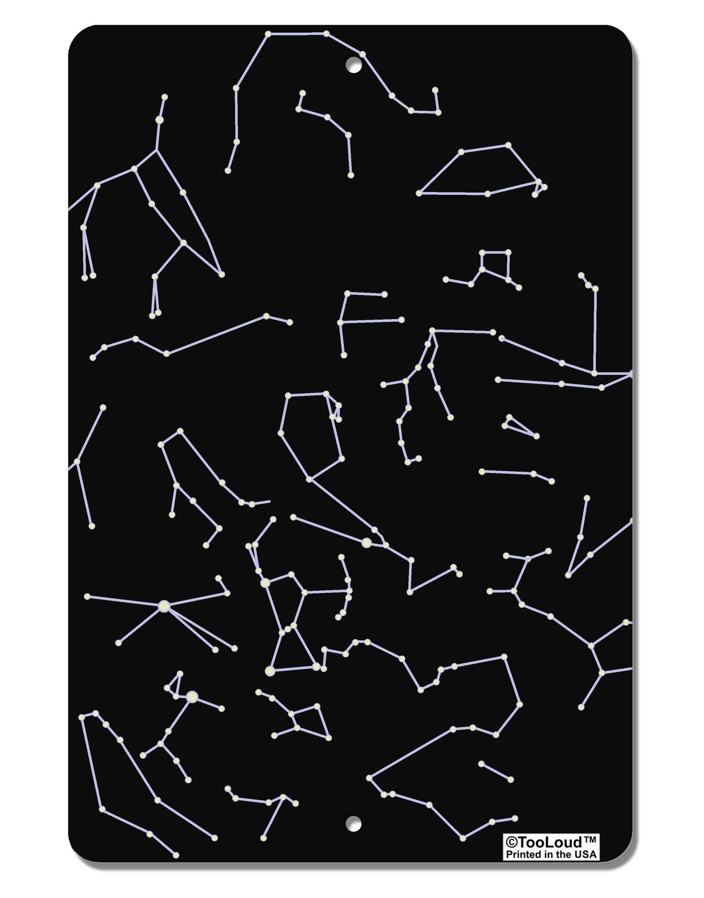 Constellations Black All Over Aluminum 8 x 12" Aluminum Sign All Over Print-Aluminum Sign-TooLoud-White-Davson Sales