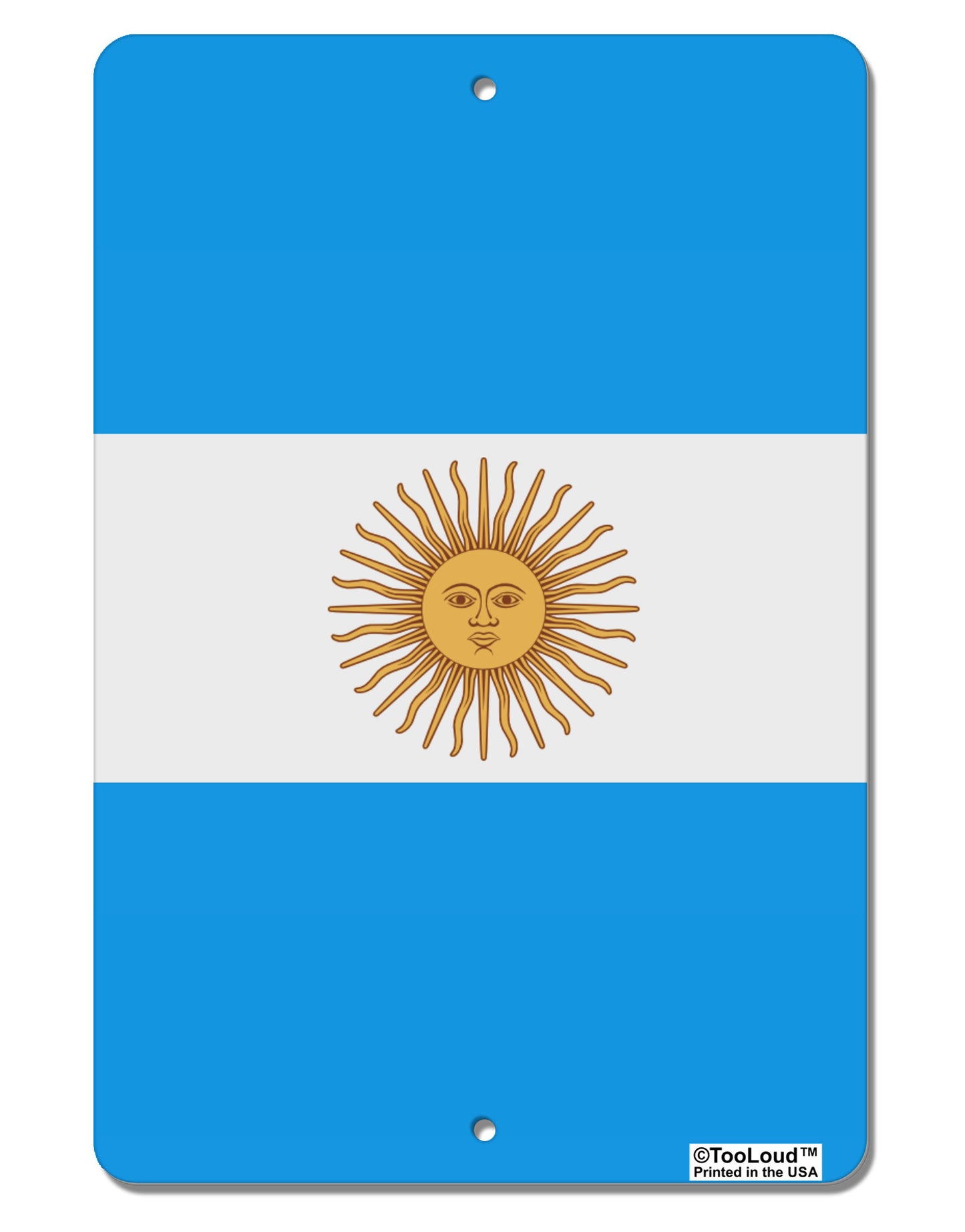 Argentina Flag AOP Aluminum 8 x 12" Aluminum Sign All Over Print-Aluminum Sign-TooLoud-White-Davson Sales