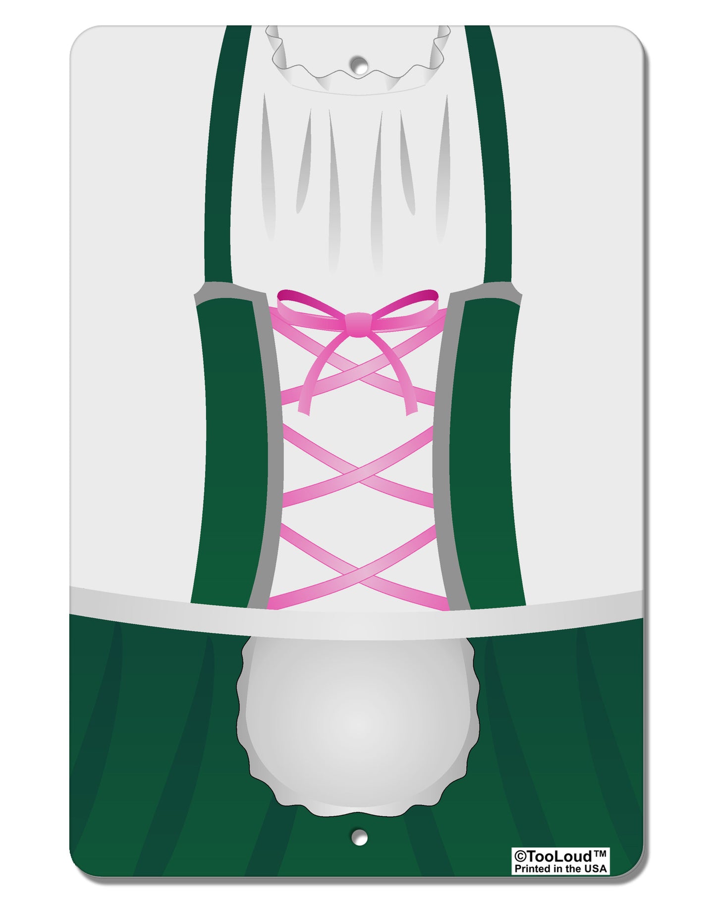 Dirndl Costume Green Aluminum 8 x 12" Aluminum Sign All Over Print by TooLoud-Aluminum Sign-TooLoud-White-Davson Sales