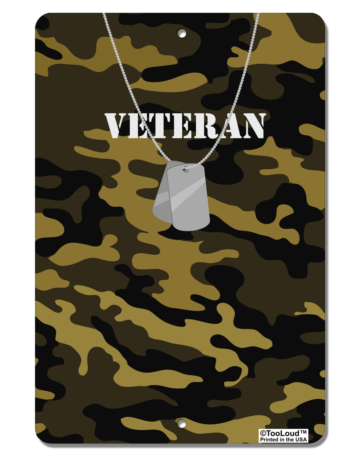 Veteran Dog Tags Aluminum 8 x 12" Aluminum Sign All Over Print-Aluminum Sign-TooLoud-White-Davson Sales