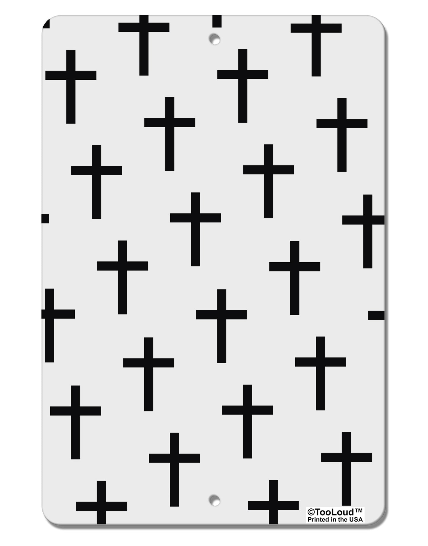 Christian Crosses Aluminum 8 x 12" Aluminum Sign All Over Print-Aluminum Sign-TooLoud-White-Davson Sales