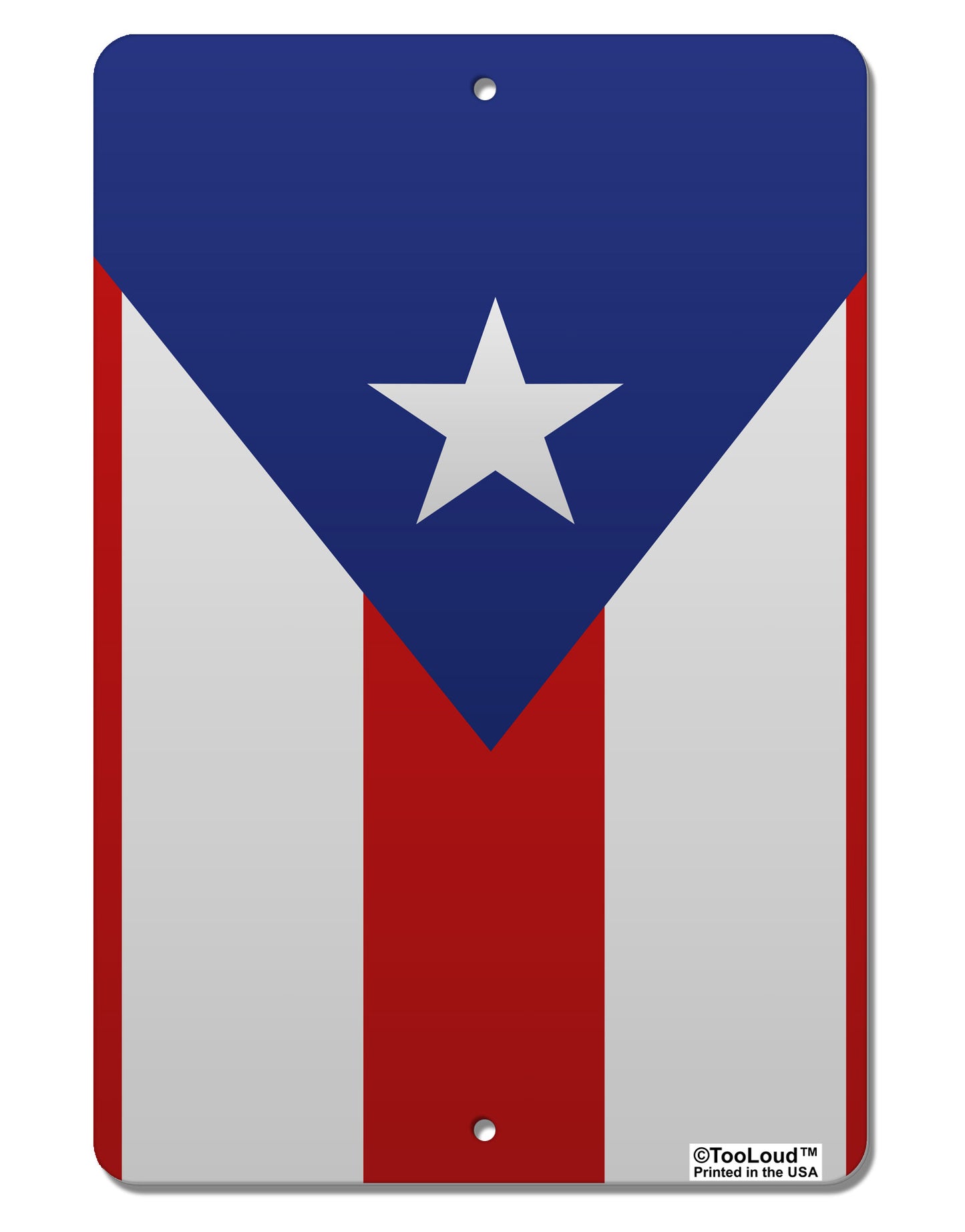 Puerto Rico Flag AOP Aluminum 8 x 12" Aluminum Sign All Over Print-Aluminum Sign-TooLoud-White-Davson Sales