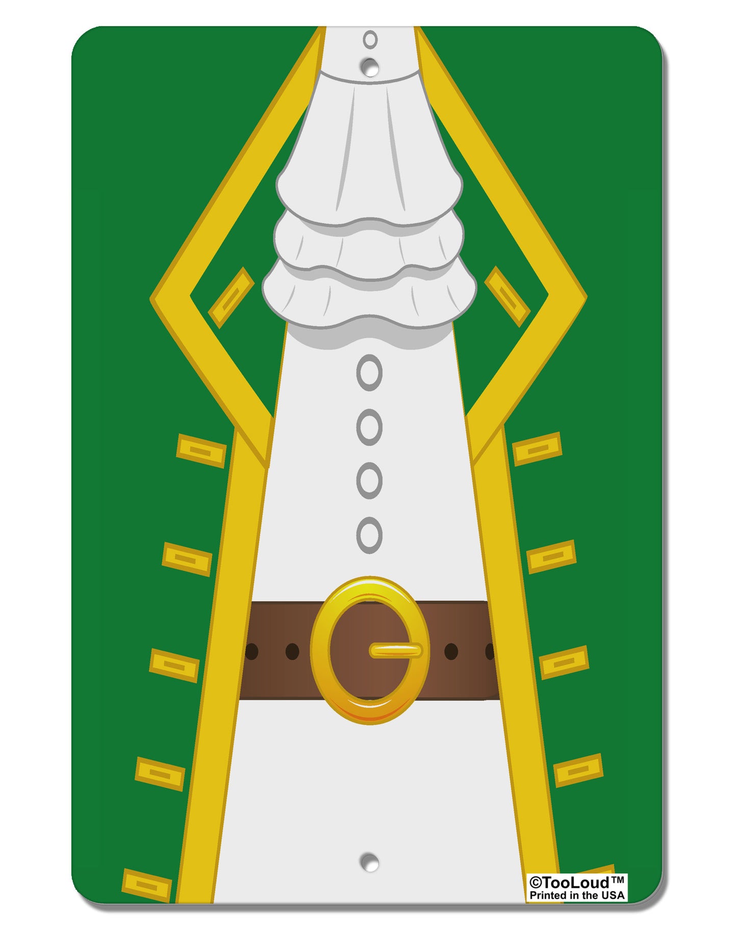 Pirate Captain Costume - Green Aluminum 8 x 12" Aluminum Sign All Over Print-Aluminum Sign-TooLoud-White-Davson Sales